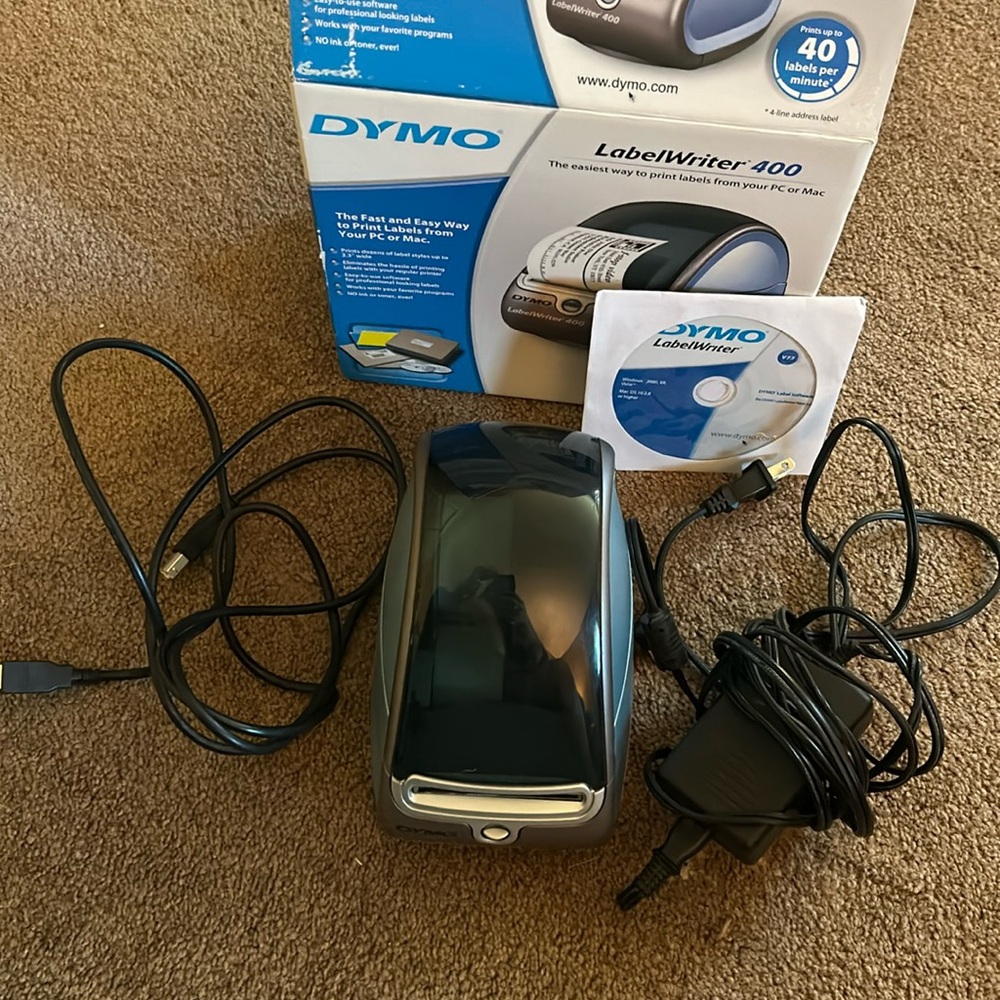 Dymo LabelWriter 400 Direct Thermal Printer 300 DPI USB2.0 Compact 40 LPM 93089